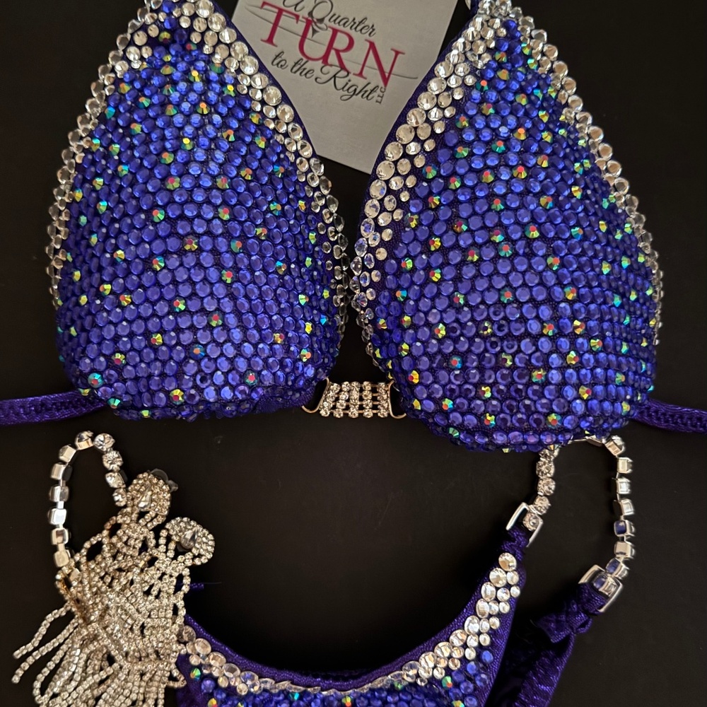 OCB NPC Sequin Embellished Purple Competition Suit